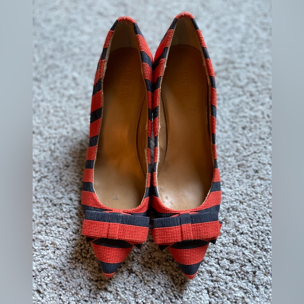JCrew Striped Pump